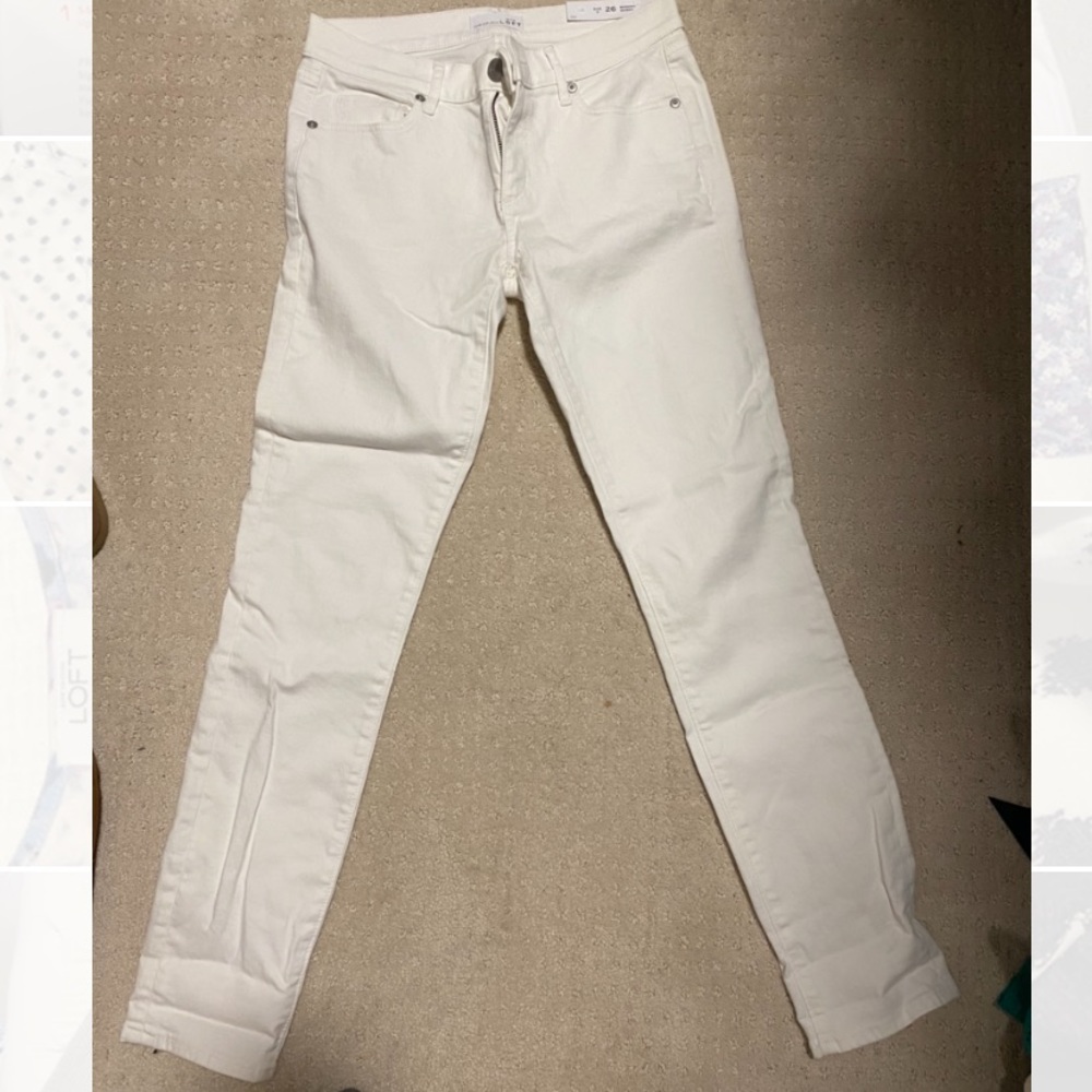 LOFT white skinny jeans NWT
